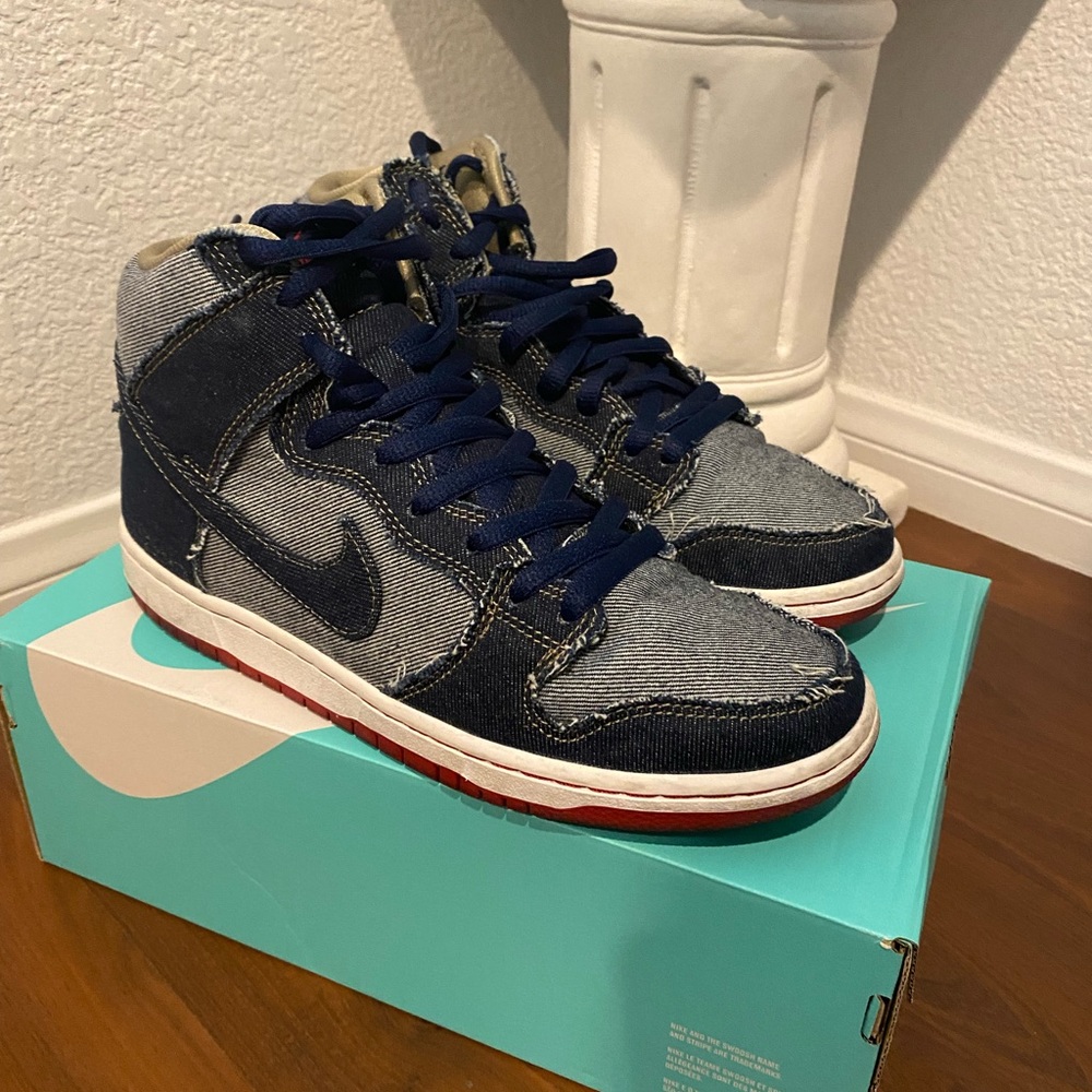 Nike SB Dunk High Denim Sneakers